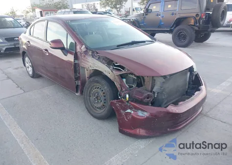 2012 Honda Civic Lx from USA, damaged, VIN 19XFB2F55CE357284